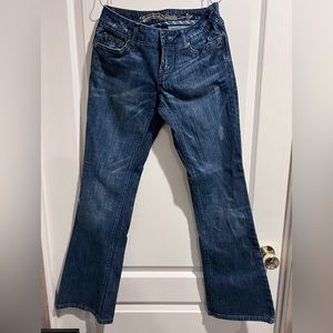 american eagle outfitters hipsters in size 2 reg in dark wash